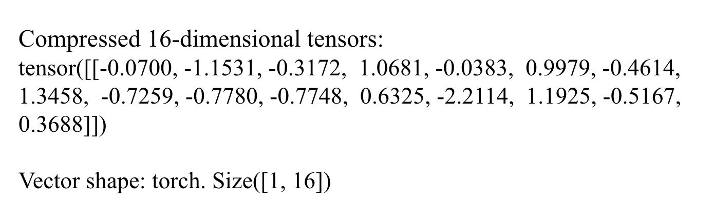 Compressed feature representation.