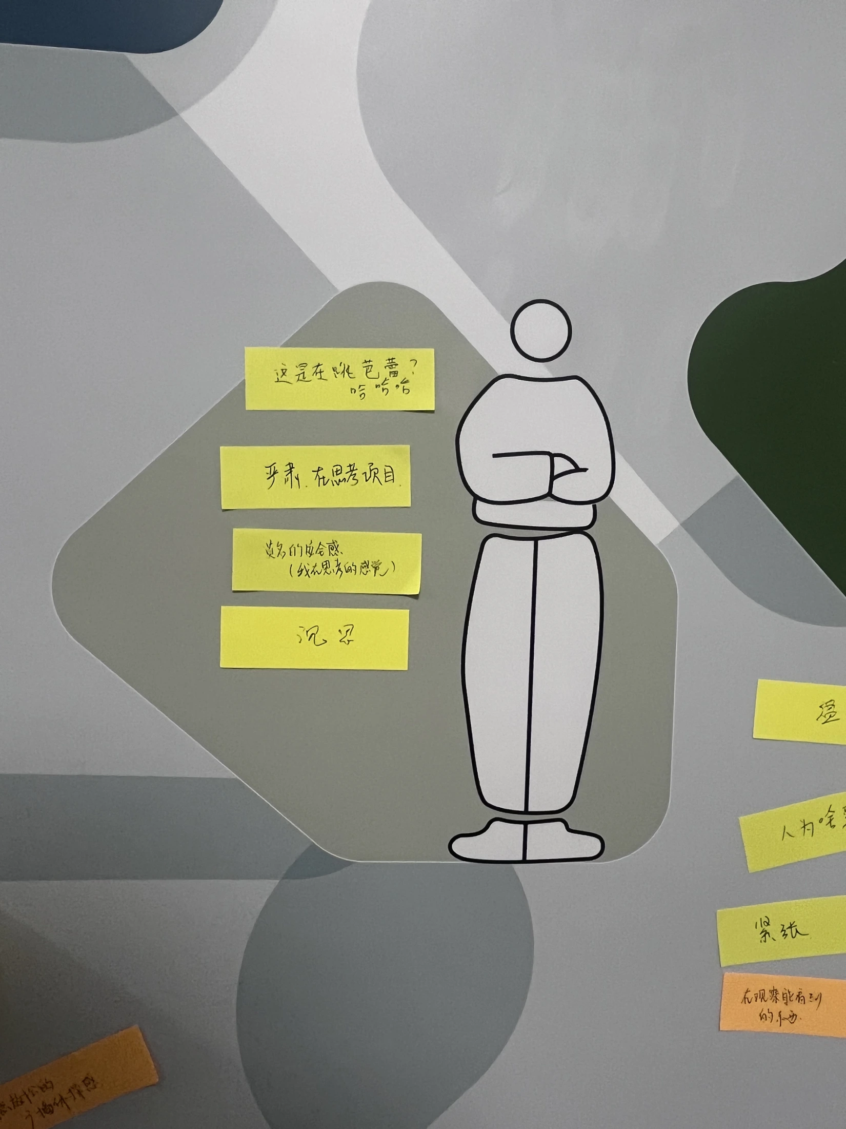 A detail of the recorded responses.